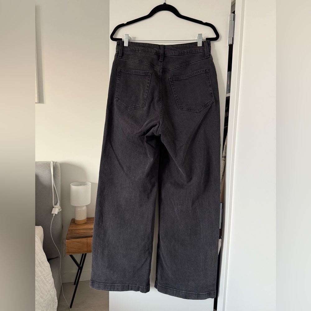 GAP Women’s Curvy High Rise Stride Wide Leg Jeans in Black, Size 29 Regular - Picture 2 of 7